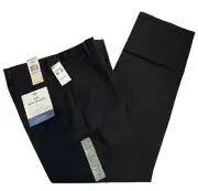 Dockers Straight Fit Signature Khaki Flat Front 32X32 Black Check #0017 Pants