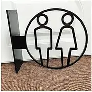 Toilet Sign Plastic Sign Acrylic Toilet Sign, 3D Side Mount Toilet Signs, Door Stickers for Men and Women, Restroom Sign, Door Sign, Tips, Guide Door Sign