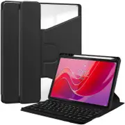For Lenovo Tab M11 (xiaoxin Pad 11 2024) Case Pu+acrylic Tablet Stand Cover With Bluetooth Keyboard Black Style A Lenovo Tab M11 (Xiaoxi
