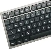 Mechkeeb Gradient MOA Profile Keycap 132 Keys PBT Top Print Five-Sided Dye Sub Custom Keycaps for 60 75 100% MX Mechanical Keyboard (Black 132)