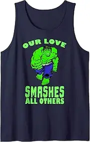[Marvel] Valentine's Day Hulk Our Love Smashes All Others Tank Top