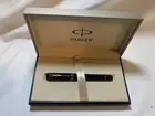 Parker Duofold Rollerball Black With Platinum Trim. New Old Stock