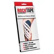 RockTape Kinesiology Tape Oedema Edema Strips for Bruising & Pain Relief, 20 Pre-Cut