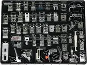 Professional Domestic 52 PCS Sewing Machine Sewing Foot Presser Foot Presser Feet Set for Brother, Singer, Babylock, Janome, Elna, Toyota, New Home, Simplicity and Kenmore Low Shank Sewing Machines