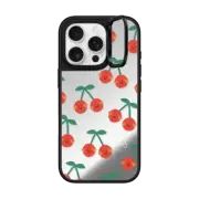 iPhone 16 Pro Mirror Ring Stand Case MagSafe Compatible Uglie Mug Cherries