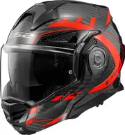 LS2 FF901 Advant X Future Carbon Helmet, black-red, Size 2XL for Men Black Red