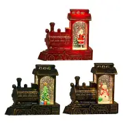 LED Christmas Snow Globe Lighted Lantern Water Train Party Decor Decorations