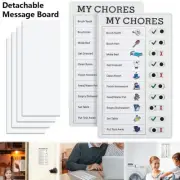 2Pcs Portable Chore Chart Memo Boards-4.7x7.9 Inch Detachable Message KoNvw