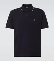 [C.P. Company] C.P. Company Cotton-blend piqué polo shirt AU 90 black