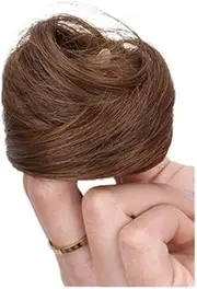 Synthetic Messy Dount Hair Buns Updo Chignon With Elastic Hair Exension for Women(Medium Brown)