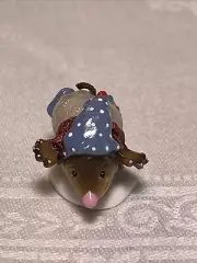 Wee Forest Folk MO-4b Moles Belly Whopper, GreyPants,RedShirt,Blue Hat w/ Dots
