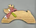 NEW ~ Mudpie Deer Charcuterie Cheese Bread Cutting Board & Spreader 15" x 9"