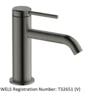 Abey POCO BASIN MIXER Pin Lever Design, WELS 4-Star 6.5L/Min GUN METAL 6B1-GM