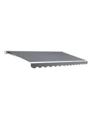 [Instahut] Retractable Folding Arm Awning Manual Sunshade 3Mx2.5M in Pearl Grey
