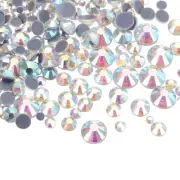 1450 Pcs Hotfix Rhinestones Crystal Glass Gems(SS6-SS30 Set,Pale White)