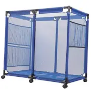 Pool Storage Bin Cart, Rolling Pool Storage Organizer Nylon Mesh Basket for