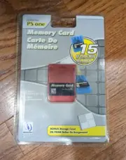 New InterAct Sony PlayStation 1 PS1 Memory Card + Case Holder NOS Sealed