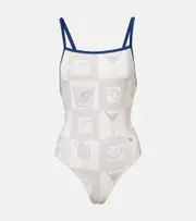 [Loro Piana] Loro Piana Aperitivo printed swimsuit AU 16 beige