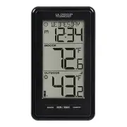 Digital Black Wireless Thermometer with Indoor Humidity, LCD, 308-43647-INT