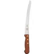 Mercer Culinary Praxis 10" Wavy Edge Curved Bread Knife with Rosewood Handle