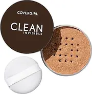 COVERGIRL Clean Invisible Loose Powder - Loose Powder, Setting Powder, Vegan Formula - Translucent Deep, 20g (0.7 oz)