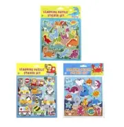 3x Stickers Kids Learning Puzzle Set 3 Assorted Play Set Preschool Educational