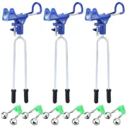3 Pack Bank Fishing Rod Holder Stainless 360 Degree Adjustable Fishing Rod St...