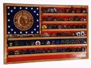 North Dakota State Trooper / Police Challenge Coin Display 70-100 Coins TRAD