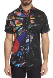 Robert Graham SHATTERED RARE!!! Kevin T Kelly Classic Fit Medium $228 NEW NWT M