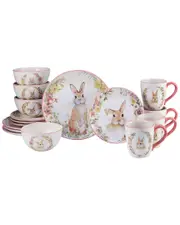 Certified International Easter Garden 16pc Dinnerware Set