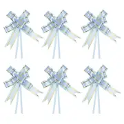 100Pcs 13" Pull Bows Ribbon Gift Wrapping String Decorative Bow Tie Light Blue