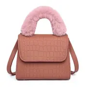 Fashion Shoulder Bag Female Bag Plush Winter New Handbag Messenger Bag Alligator PU Bag Crossbody Bag Women