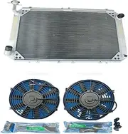 4 Row Aluminum Radiator + Fan Racing Compatible With Nissan Patrol GQ 2.8 4.2 Diesel TD42 &3.0 Petrol Y60