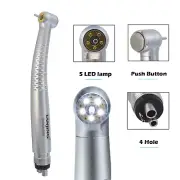 LANJING Dental LED Self Power Handpiece High Speed 4Hole Air Turbine E-Generator