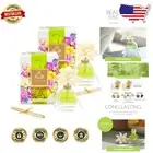 Handcrafted Citrus Lily Scented Oil Reed Diffuser Set - Premium Natural Oils