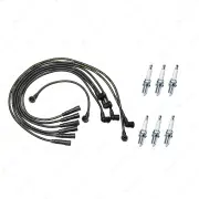 Bosch Ignition Leads + 6 Denso Iridium Power Spark Plugs for Ford Cortina TF MK5