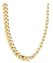 THE MONOTYPE The Bryson Chain Necklace Men's 22.5l Gold Lobster Clasp Closure