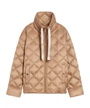 Max Mara The Cube Zip-Up Drawstring Jacket IT42 camel