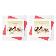 2x Boyle Handmade Paper Quilled 15cm Greeting Card Merry Christmas Three Robins