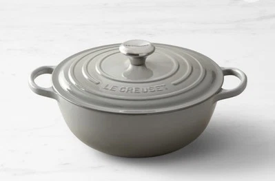 Le Creuset Enameled Cast Iron Soup Pot, 4 1/2-Qt. Grey Color! NIB