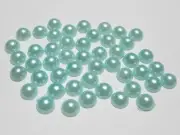 1000 Sky Blue Flatback Half Pearl Bead 6mm Flat Back Scrapbook Craft