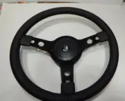 New 14" Vinyl Steering Wheel & Hub Adaptor Triumph Spitfire 62-76 Black Spokes (for: Triumph)