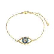 ANYCO Bracelet Gold Plated Adjustable Fine Jewelry For Women Minimalist Jewelry Korean Style Vintage Cuban Cuff Link Big Eye Bracelet