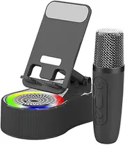 Cell Phone Stand with Speaker - Charging Wireless Station,LED Lights, Phone Holder, Cool Tech Gadgets for Shower Outdoor Party Travel