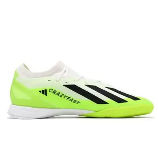 adidas 足球鞋 Z Crazyfast.3 In 男鞋 白 綠 針織 緩衝 室內足球 運動鞋 愛迪達 ID9340