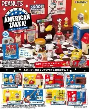 Peanuts SNOOPY AMERICAN ZAKKA Complete 8 Set Box Miniature Figure Re-Ment #1