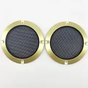4" Speaker Cover Grill For Car Audio DJ PA Speaker Golden ABS Frame Metal Mesh