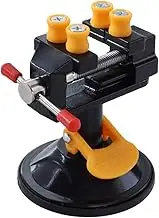 Yakamoz Universal Mini Suction Vise Clamp 360 Degrees Drill Press Vise Table Bench Vice with Suction Base for DIY Hobby Jewelry Watch Repairing Nuclear Sculpture Craft Carving Clip On Tool