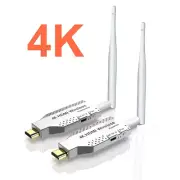 4K 50m Wireless HDMI Transmitter Receiver Extender Display for Camera PC To TV