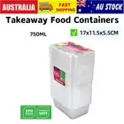 30/60/150x Takeaway Food Containers with Plastic Lids 750ml Take away Meal Box